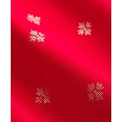 Babyhug Woven Full Sleeves Kurta Pajama Set With Floral Foil Print - Red
