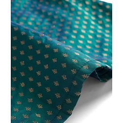 Babyhug Brocade Woven Full Sleeves Kurta Pajama Set With Floral Foil Print - Dark Green