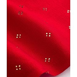 Babyhug Cotton Woven Full Sleeves Kurta Dhoti Set With Foil Print - Red