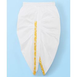 Babyhug Woven Full Sleeves Hakkoba Embroidered  Kurta Dhoti Set -Yellow
