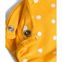 Babyhug 100% Cotton Interlock Knit Full Sleeves Rompers with Polka Dot & Floral Print Pack of 2 - Red & Yellow