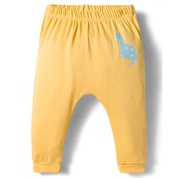Babyhug 100% Cotton Knit Full Sleeves Printed Onesie With Leggings - Navy Blue & Yellow