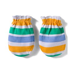 Babyhug 100% Cotton Interlock Knit Full Sleeves Onesie with Legging & Cap Mittens Booties Set with Stripes & Polar Bear Print - Light Green