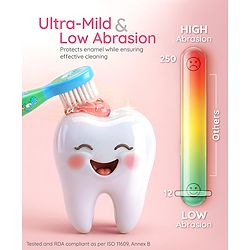 Babyhug Pro Strawberry Fluoride-Free Toothpaste with 100% Natural Ingredients, Xylitol & Calcium   50 g