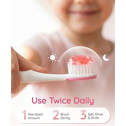 Babyhug Pro Strawberry Fluoride-Free Toothpaste with 100% Natural Ingredients, Xylitol & Calcium   50 g