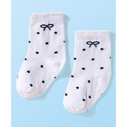 Cute Walk by Babyhug Ankle Length Antibacterial Socks With Stripes Pack Of 3 - Dark Pink & White