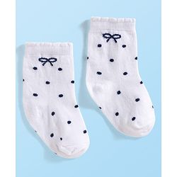 Cute Walk by Babyhug Ankle Length Antibacterial Socks With Stripes Pack Of 3 - Dark Pink & White