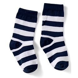 Cute Walk by Babyhug Knit Ankle Length Anti Bacterial Socks with Stripes Design Pack of 3 - Red White & Blue