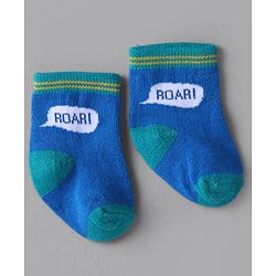 Cute Walk by Babyhug Knit Ankle Length Anti Bacterial Socks with Stripes Design Pack of 3 - White &  Blue