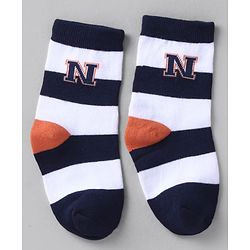 Cute Walk by Babyhug Knit Ankle Length Anti-Bacterical Socks With Stripes & Text Design Pack of 3 - Multicolor