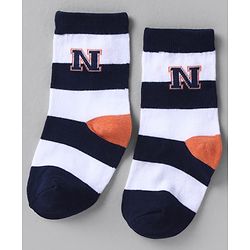 Cute Walk by Babyhug Knit Ankle Length Anti-Bacterical Socks With Stripes & Text Design Pack of 3 - Multicolor