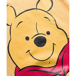 Babyhug Disney Terry Knit Full Sleeves Sweatshirt & Trackpant Set with Winnie the Pooh Graphic and Sherpa Sleeves Detailing -  Yellow