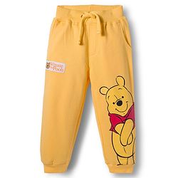Babyhug Disney Terry Knit Full Sleeves Sweatshirt & Trackpant Set with Winnie the Pooh Graphic and Sherpa Sleeves Detailing -  Yellow
