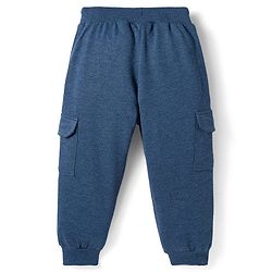 Babyhug Disney Terry Knit Full Sleeves Hooded Sweatshirt & Lounge Pant Set With Winnie The Pooh Graphics - Navy Blue