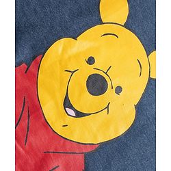 Babyhug Disney Terry Knit Full Sleeves Hooded Sweatshirt & Lounge Pant Set With Winnie The Pooh Graphics - Navy Blue