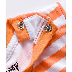Babyhug Disney Single Jersey Knit  Full Sleeves T-Shirt with Winnie & Friends Graphic and Badge Detailing Pack of 2 - Yellow  & Orange