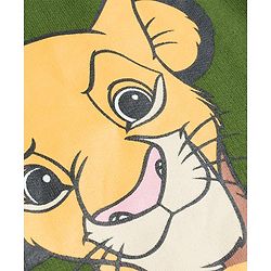 Babyhug Disney Terry Knit Track Pants with The Lion King Graphic Pack of 2 - White & Green