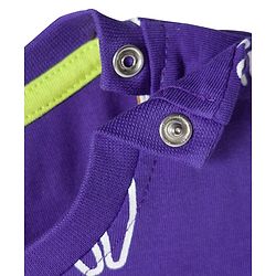 Babyhug Cotton Knit Full Sleeves Night Suit with Dino Print - Violet