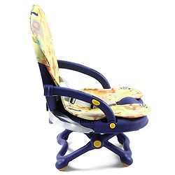Babyhug 2 in 1 Kids Feeding Chair & Booster Chair with Removable Tray & Seat Cushion - Yellow| Adjustable Height| Safety Harness| Foldable Legs| Non Slip Base| Easy to Clean| Durable Built