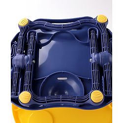Babyhug 2 in 1 Kids Feeding Chair & Booster Chair with Removable Tray & Seat Cushion - Yellow| Adjustable Height| Safety Harness| Foldable Legs| Non Slip Base| Easy to Clean| Durable Built