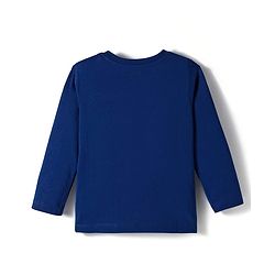 Babyhug 100% Cotton Knit Full Sleeves T-Shirt with Animal Print - Navy Blue