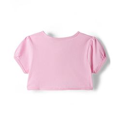 Babyhug Single Jersey Knit Floral Printed Frock with Half Sleeves Shrug & Bow Applique - Pink & Navy Blue