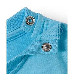 Babyhug 100% Cotton Knit Full Sleeves T-Shirt with Animal Print - Light Blue