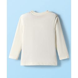 Babyhug 100% Cotton Knit Full Sleeves T-Shirt with Animal & Jungle Print - Offwhite
