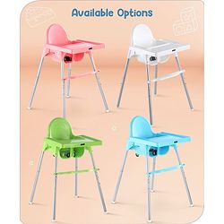 Babyhug Multi-functional Highchair & Convertible Feeding Chair | Removable Feeding Tray| Adjustable Footrest| Safety Harness| Anti-skid Base| Easy Assembly| Easy Cleaning| 6 Months to 3 Years - Blue