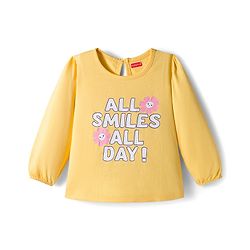Babyhug 100% Cotton Knit Full Sleeves T-Shirts with Daddys Girl Print Pack of 3 - Purple Pink & Yellow