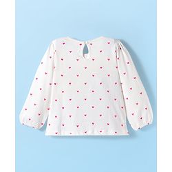 Babyhug 100% Cotton Knit Full Sleeves T-Shirt with Heart & Rainbow Print Pack of 3 - Navy Blue White & Pink