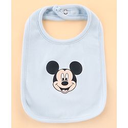 Babyhug Disney Cotton Baby Gift Set With Mickey Mouse Graphics - Light Blue