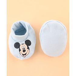 Babyhug Disney Cotton Baby Gift Set With Mickey Mouse Graphics - Light Blue