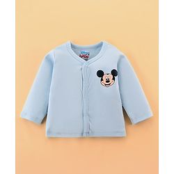 Babyhug Disney Cotton Baby Gift Set With Mickey Mouse Graphics - Light Blue