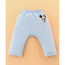 Babyhug Disney Cotton Baby Gift Set With Mickey Mouse Graphics - Light Blue