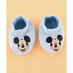 Babyhug Disney Cotton Baby Gift Set With Mickey Mouse Graphics - Light Blue
