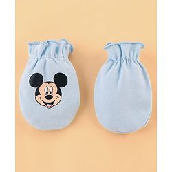 Babyhug Disney Cotton Baby Gift Set With Mickey Mouse Graphics - Light Blue