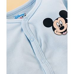 Babyhug Disney Cotton Baby Gift Set With Mickey Mouse Graphics - Light Blue