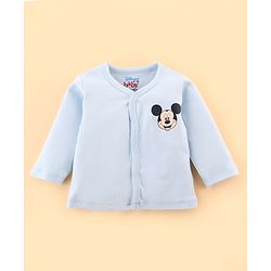Babyhug Disney Cotton Baby Gift Set With Mickey Mouse Graphics - Light Blue