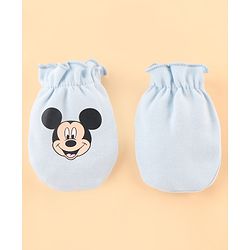 Babyhug Disney Cotton Baby Gift Set With Mickey Mouse Graphics - Light Blue