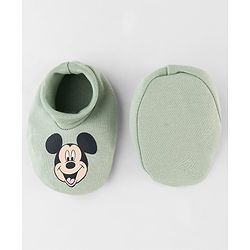 Babyhug Disney Interlock Cotton Baby Clothing Gift Set with Mickey Graphic- Light Green