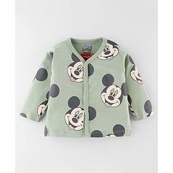 Babyhug Disney Interlock Cotton Baby Clothing Gift Set with Mickey Graphic- Light Green