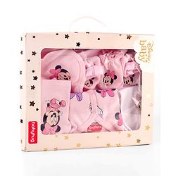 Babyhug Disney Cotton Baby Clothing Gift Set with Minnie & Daisy Print - Pink