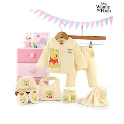 Babyhug Disney Cotton Baby Clothing Gift Set With Winnie the Pooh Graphic - Yellow