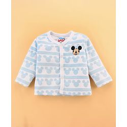 Babyhug Disney Cotton Baby Clothing Gift Set with Mickey Graphic - Light Blue