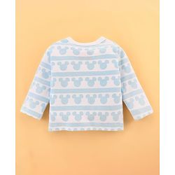 Babyhug Disney Cotton Baby Clothing Gift Set with Mickey Graphic - Light Blue