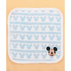 Babyhug Disney Cotton Baby Clothing Gift Set with Mickey Graphic - Light Blue