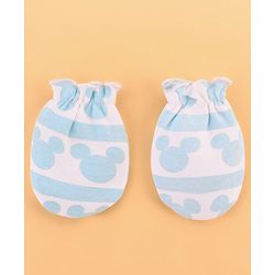 Babyhug Disney Cotton Baby Clothing Gift Set with Mickey Graphic - Light Blue