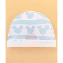 Babyhug Disney Cotton Baby Clothing Gift Set with Mickey Graphic - Light Blue