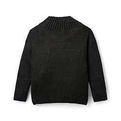 Babyhug Knitted Full Sleeves Pullover Sweater With Reversible Sequins - Black